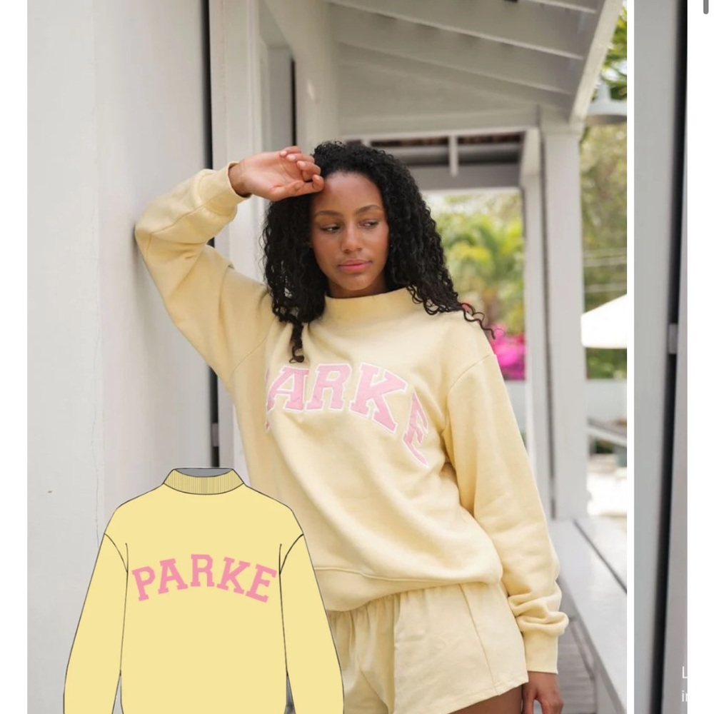 Barbie Cream and Pink Oversized Sweatshirt